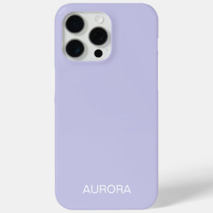 Funda Para iPhone 15 Pro Max Elegante Misty Lilac Nombre Personalizado -