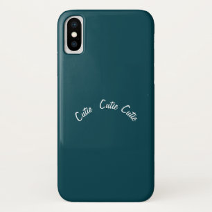 Funda Para iPhone X Elegante Moda Azul Verde azulado