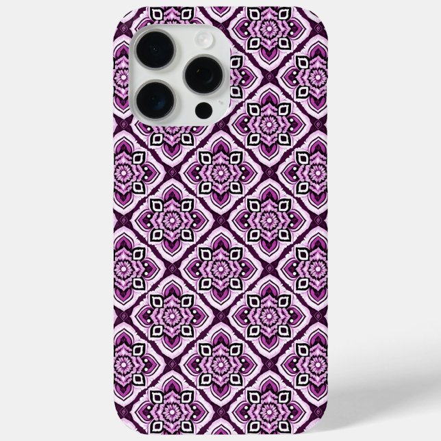 Funda De Case-Mate Para iPhone Elegante Moda Boho Mandala Patrón floral (Reverso )