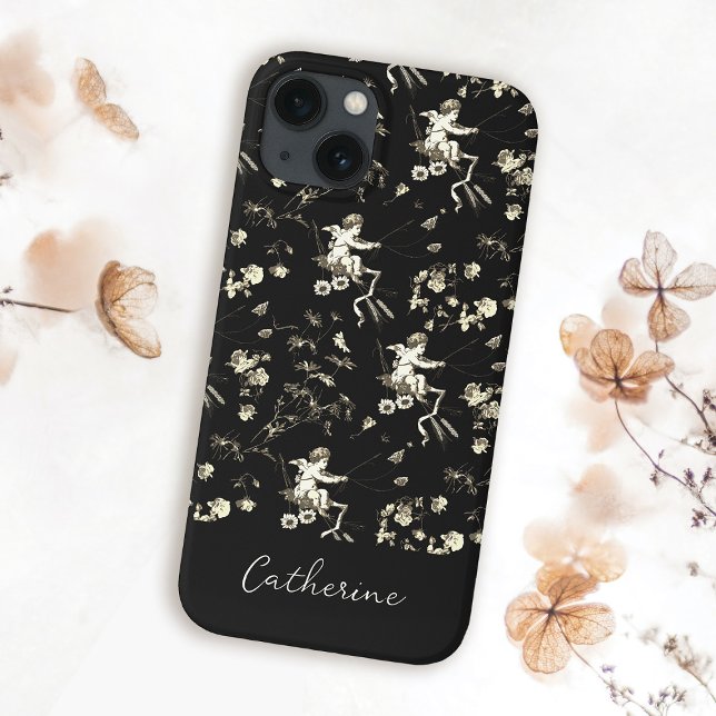 Funda De Case-Mate Para iPhone Elegante Moda Cupido Ángel Floral (Subido por el creador)
