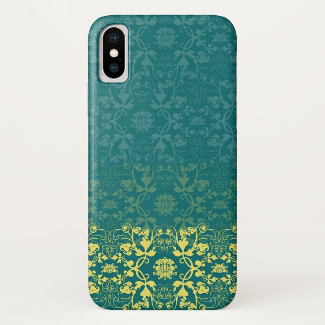 Funda De Case-Mate Para iPhone Elegante Moda desparramada Damask Lace Florals (Reverso)