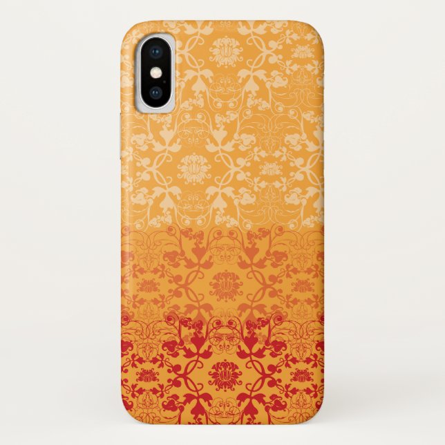 Funda De Case-Mate Para iPhone Elegante Moda desparramada Damask Lace Florals (Reverso)