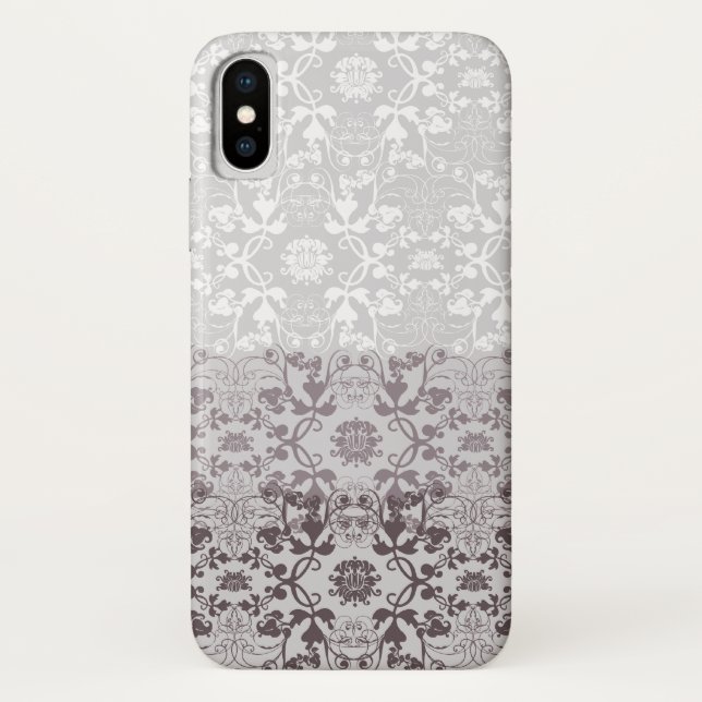 Funda De Case-Mate Para iPhone Elegante Moda desparramada Damask Lace Florals (Reverso)