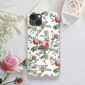 Funda Para iPhone 13 Elegante Moda Vintage Rosa Floral