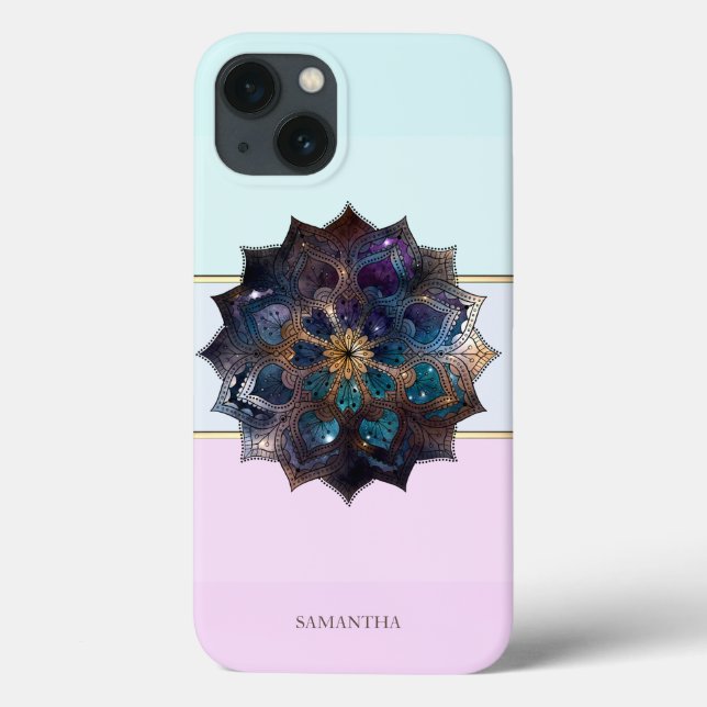 Funda De Case-Mate Para iPhone Elegante Moderno Estampado,Ombre Mandala (Reverso)