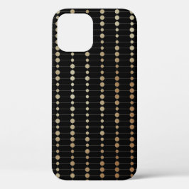 Funda Para iPhone 12 Pro Elegante Moderno Patrón de puntos de las perlas de