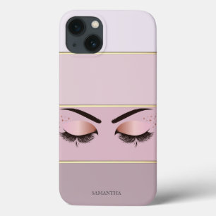 Funda Para iPhone 13 Elegante Moderno Rayado, Pestañas C