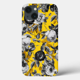 Funda Para iPhone 13 Elegante Moderno Vintage Rosas Blancas Negras Amar