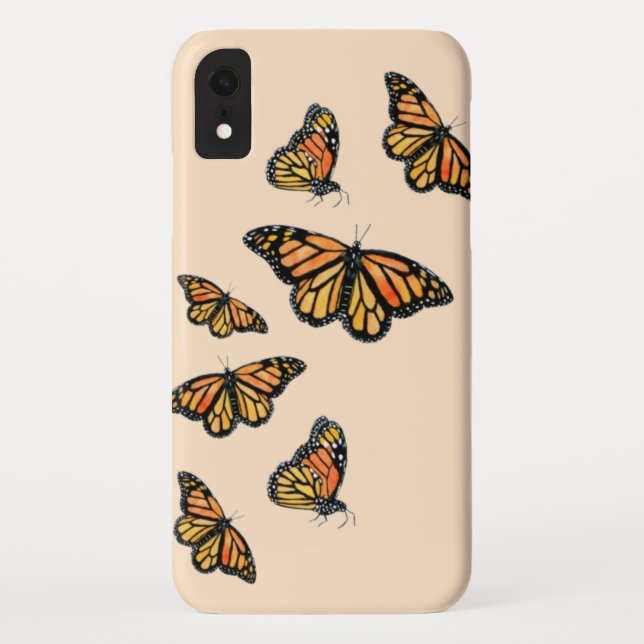 Funda De Case-Mate Para iPhone Elegante monarca mariposas naturaleza (Reverso)