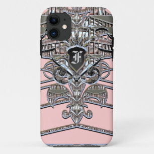 Funda Para iPhone 11 Elegante Monograma Art Deco