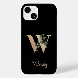 Funda Para iPhone 14 De Case-Mate Elegante Monograma Botánico Carta de Oro W
