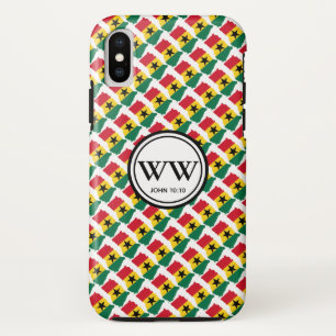 Funda Para iPhone XS Elegante monograma de GHANA Abundante Vida Juan 10