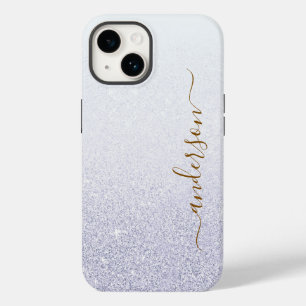 Funda Para iPhone 14 De Case-Mate Elegante monograma de nombre con brillo