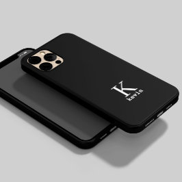 Funda Para iPhone 14 Plus De Case-Mate Elegante monograma de nombre personalizado simple 