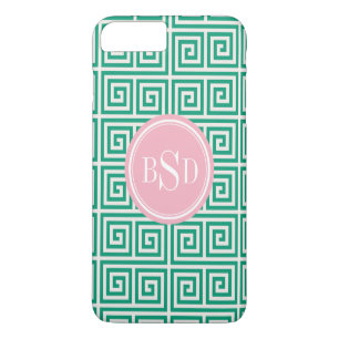 Funda Para iPhone 8 Plus/7 Plus Elegante monograma de patrones geométricos chic cl