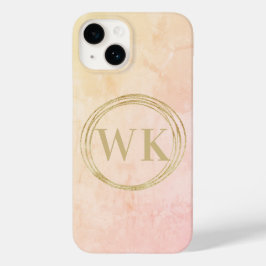 Funda Para iPhone 14 De Case-Mate Elegante Monograma Iniciales Círculos de Oro