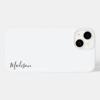 Funda Para iPhone 14 De Case-Mate Elegante Monograma Moderno Guión Blanco Minimalist