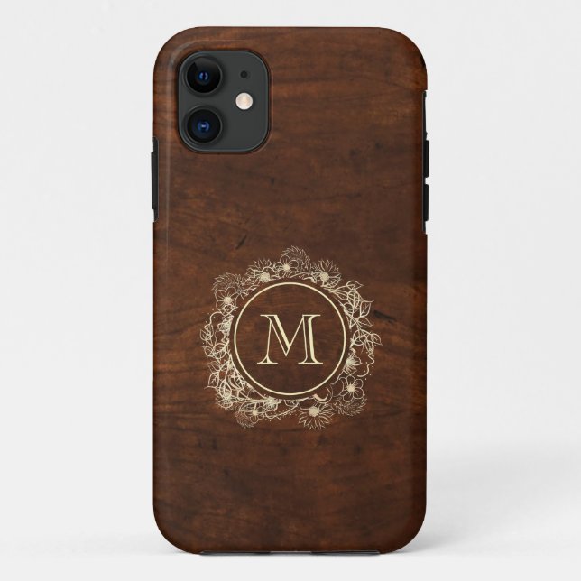 Funda De Case-Mate Para iPhone Elegante Monogramado (Reverso)