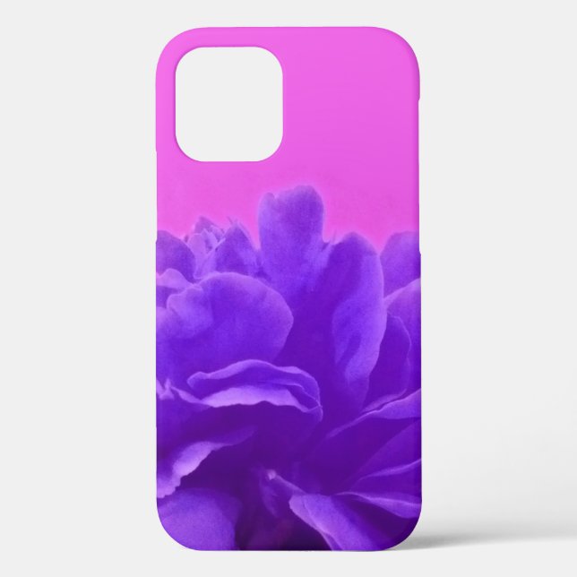 Funda De Case-Mate Para iPhone Elegante morado frambuesa floral (Reverso )