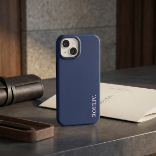 Funda Para iPhone 14 De Case-Mate Elegante Negro Carbón Minimalista ROULIV