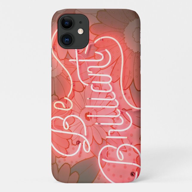 Funda De Case-Mate Para iPhone Elegante Neon Be Brilliant Floral (Reverso)
