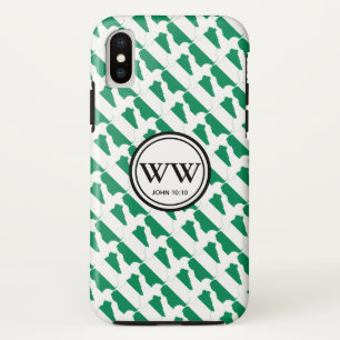 Funda Para iPhone XS Elegante NIGERIA NAIJA Monograma Abundante Vida