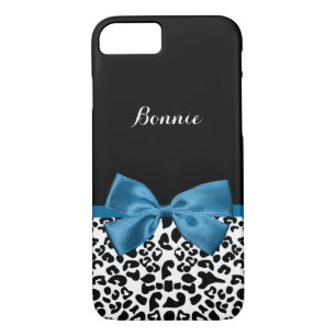 Funda Para iPhone 8/7 Elegante nombre de impresión de leopardo y reverso