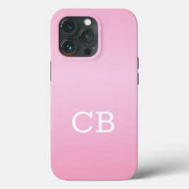 Funda Para iPhone 13 Pro Elegante nombre monogramado Metalizado rosa Rubor