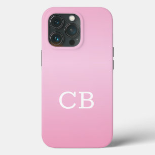 Funda Para iPhone 13 Pro Elegante nombre monogramado Metalizado rosa Rubor