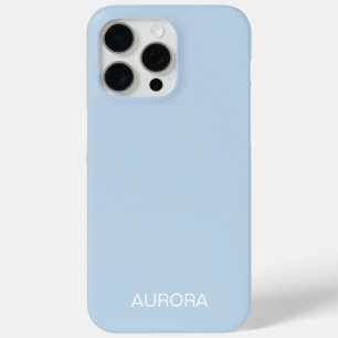 Funda Para iPhone 15 Pro Max Elegante nombre personalizado azul en polvo -