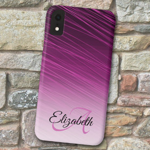 Funda Para iPhone XR Elegante Nombre Personalizado Monograma Rasgos de 