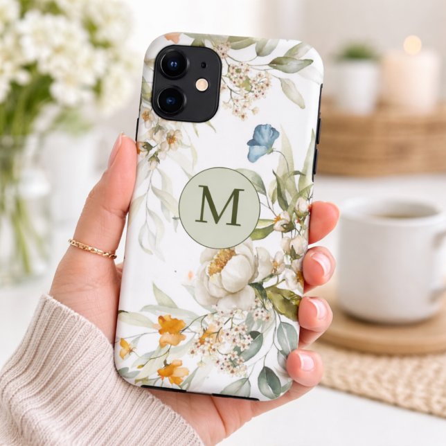 Funda De Case-Mate Para iPhone Elegante país floral de doble lado (Subido por el creador)