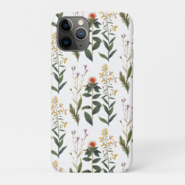 Funda Para iPhone 11 Pro Elegante paisaje botánico de flores silvestres