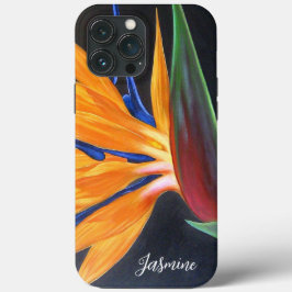 Funda Para iPhone 13 Pro Max Elegante Pájaro Floral Floral De Nombre Paraíso Sc