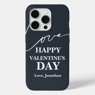Funda Para iPhone 15 Pro Elegante pareja de Día de San Valentín de Tipograf