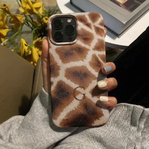Funda Para iPhone 15 Pro Max Elegante patrón de avispón de jirafa con monograma