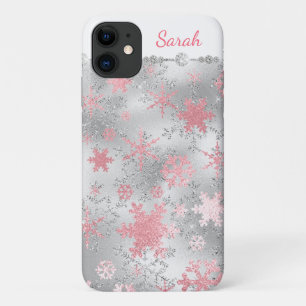 Funda Para iPhone 11 Elegante patrón de copos de nieve para Navidades r