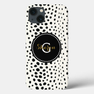 Funda Para iPhone 13 Elegante patrón de estampado de guepardo blanco ne