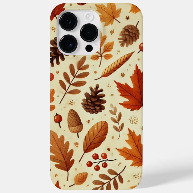 Funda De Case-Mate Para iPhone Elegante patrón de otoño (Reverso)