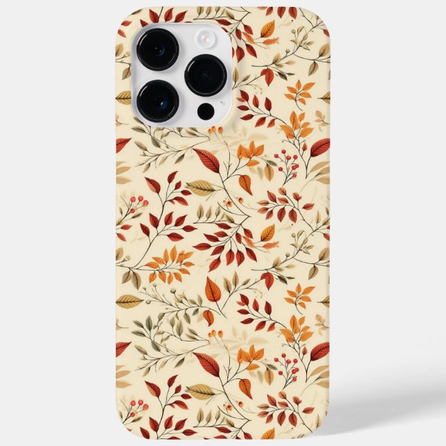Funda De Case-Mate Para iPhone Elegante patrón floral de otoño (Reverso)