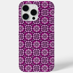 Funda Para iPhone 15 Pro Max Elegante Patrón Floral Geométrico de Moda Boho