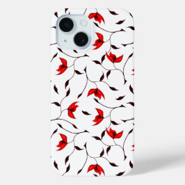 Funda Para iPhone 15 Elegante patrón floral Minimalista
