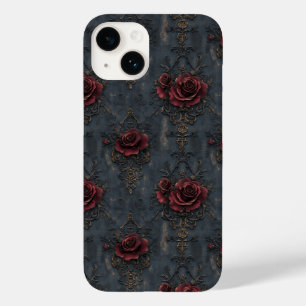 Funda Para iPhone 14 De Case-Mate Elegante patrón gótico vintage con rosas rojas
