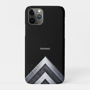 Funda Para iPhone 11 Pro Elegante patrón Metalizado plateado