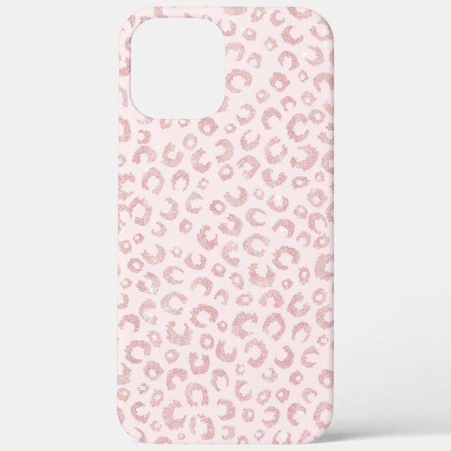 Funda De Case-Mate Para iPhone Elegante patrón Rosa Purpurina Oro Leopard (Reverso )