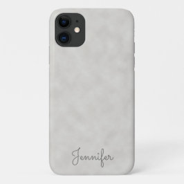 Funda Para iPhone 11 Elegante pergamino gris personalizado