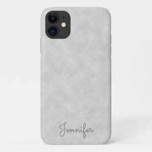 Funda Para iPhone 11 Elegante pergamino gris personalizado