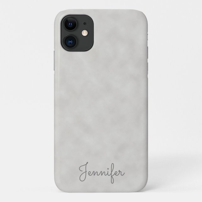 Funda De Case-Mate Para iPhone Elegante pergamino gris personalizado (Reverso)