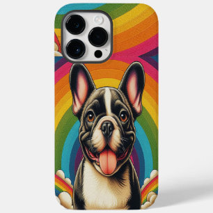 Funda Para iPhone 14 Pro Max De Case-Mate Elegante perro Bulldog francés de colores arcoiris