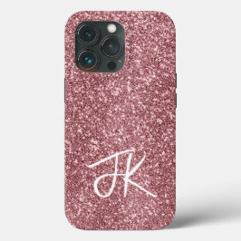 Funda Para iPhone 13 Pro Elegante Personalizado de Purpurina rosa completo 